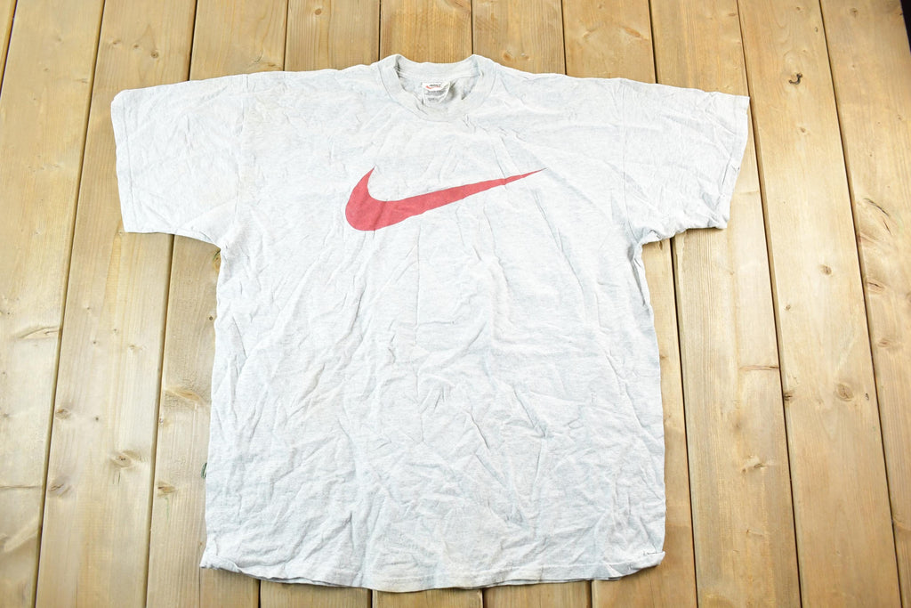 Vintage 1990s Nike Big Swoosh Graphic T-Shirt Mens Large