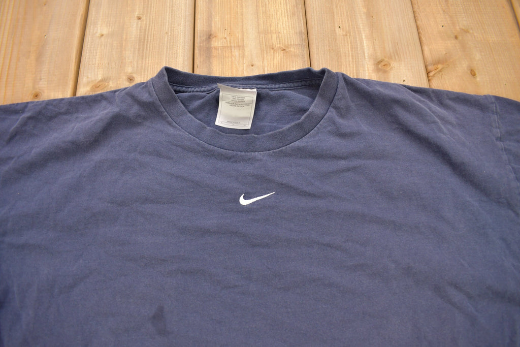 Vintage 1990s Nike Embroidered Middle Swoosh Long Sleeve Shirt