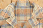 Vintage 1990s Plaid Button Up Blazer Shirt