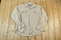 Vintage 1990s Wrangler Tan Button Up Western Shirt