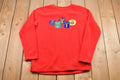 Vintage 1990s Christmas Reindeer Embroidered Crewneck Sweater , 90s Holiday Crewneck ,Winter Wear , Festive Graphic Print
