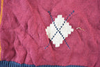 Vintage 1990s Argyle Knit Abstract Pattern V Neck Sweater