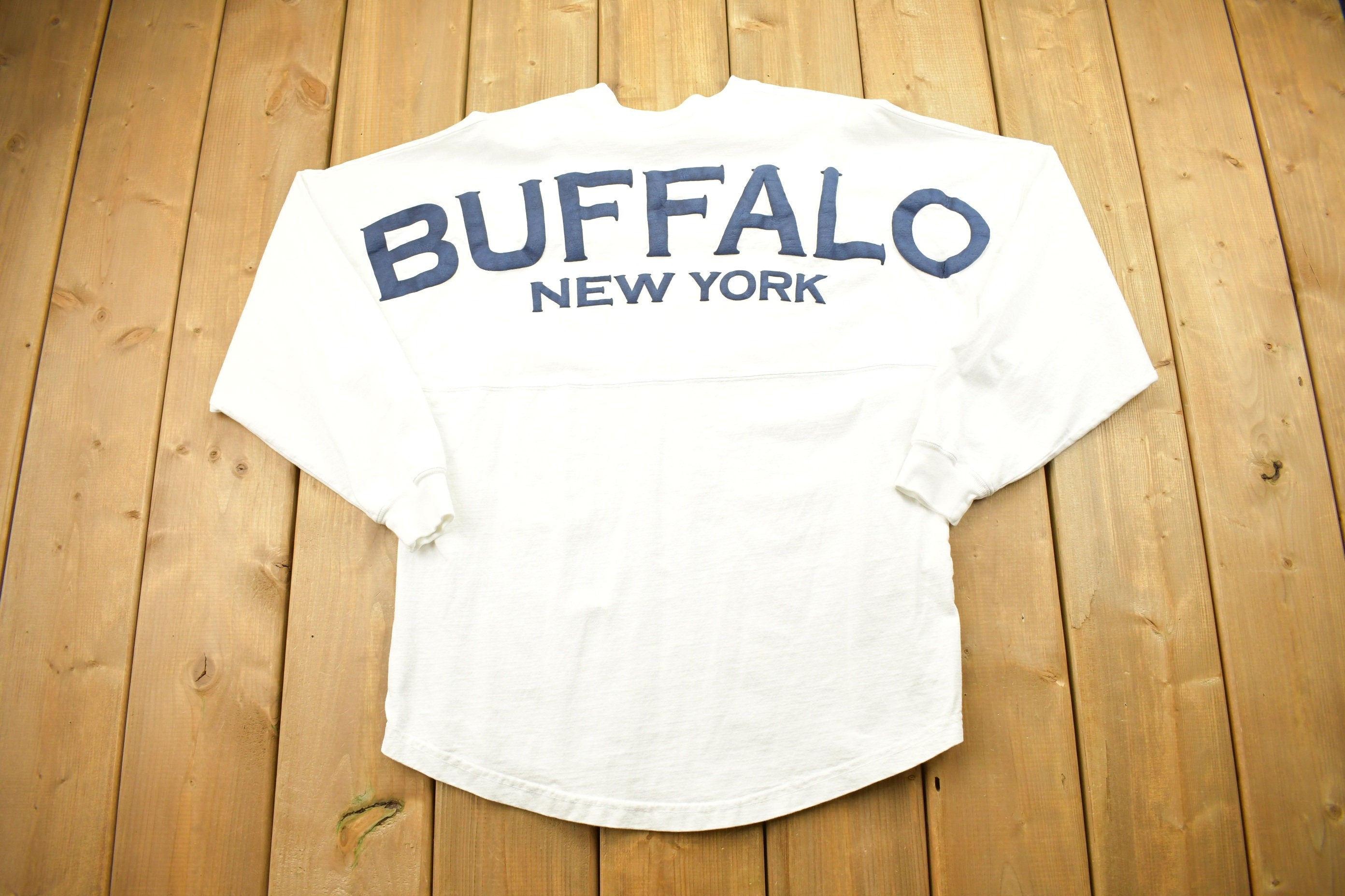 Vintage 1990s Buffalo New York Spell Out Long Sleeve Shirt