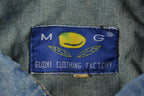 Vintage 1980s Guoxi Clothing Factory Denim Shirt Dress