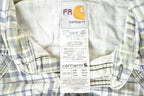 Vintage Y2K Carhartt FR Western Style Plaid Cat 2 Button Up Shirt Men's Large