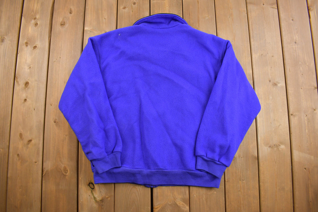 Vintage 1990s Aztec Accent Zip Up Sweatshirt
