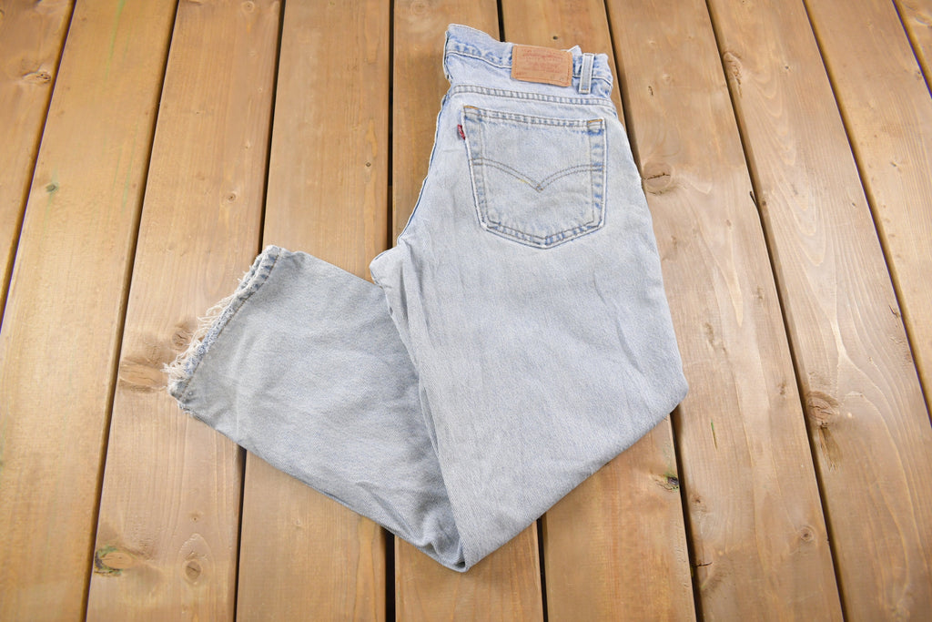 Vintage 1990s Levi's 550 Red Tab Distressed Jeans Size 32 x 27