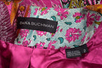 Vintage 1990s Dana Buchman Abstract Pattern Full Length Coat