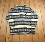Vintage 1990s Bugle Boy Abstract Design Fleece Sweater