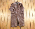 Vintage 1990s Winlit Leather Trench Coat Jacket