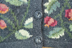 Vintage 1990s Talbots Petites 100% Wool Knit Quarter Button Cardigan Sweater