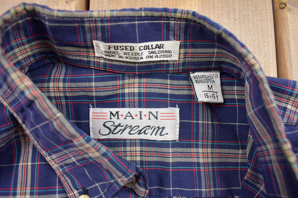 Vintage 1990s Main Stream Plaid Button Up Shirt