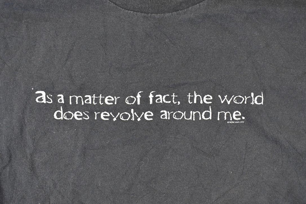 Vintage 1990s World Revolves Around Me Comedy Souvenir T-Shirt Men's L