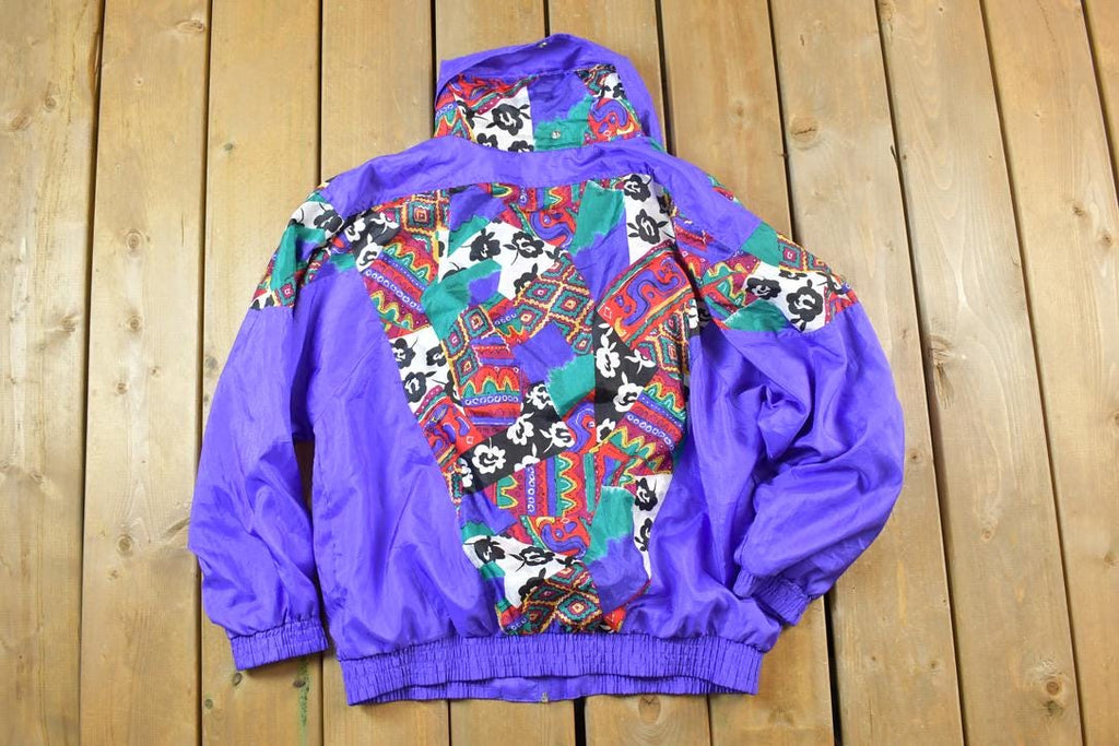 Vintage 1990s Lavon Fancy Pattern Windbreaker Ski Jacket