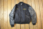 Vintage 1980s Minnesota Torch Run Embroidered Name Letterman Jacket Made In USA