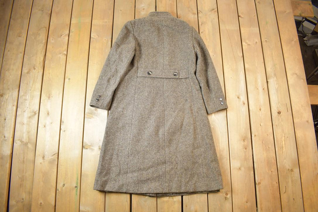 Vintage 1980s Bromleigh 100% Pure Wool Midi Long Coat