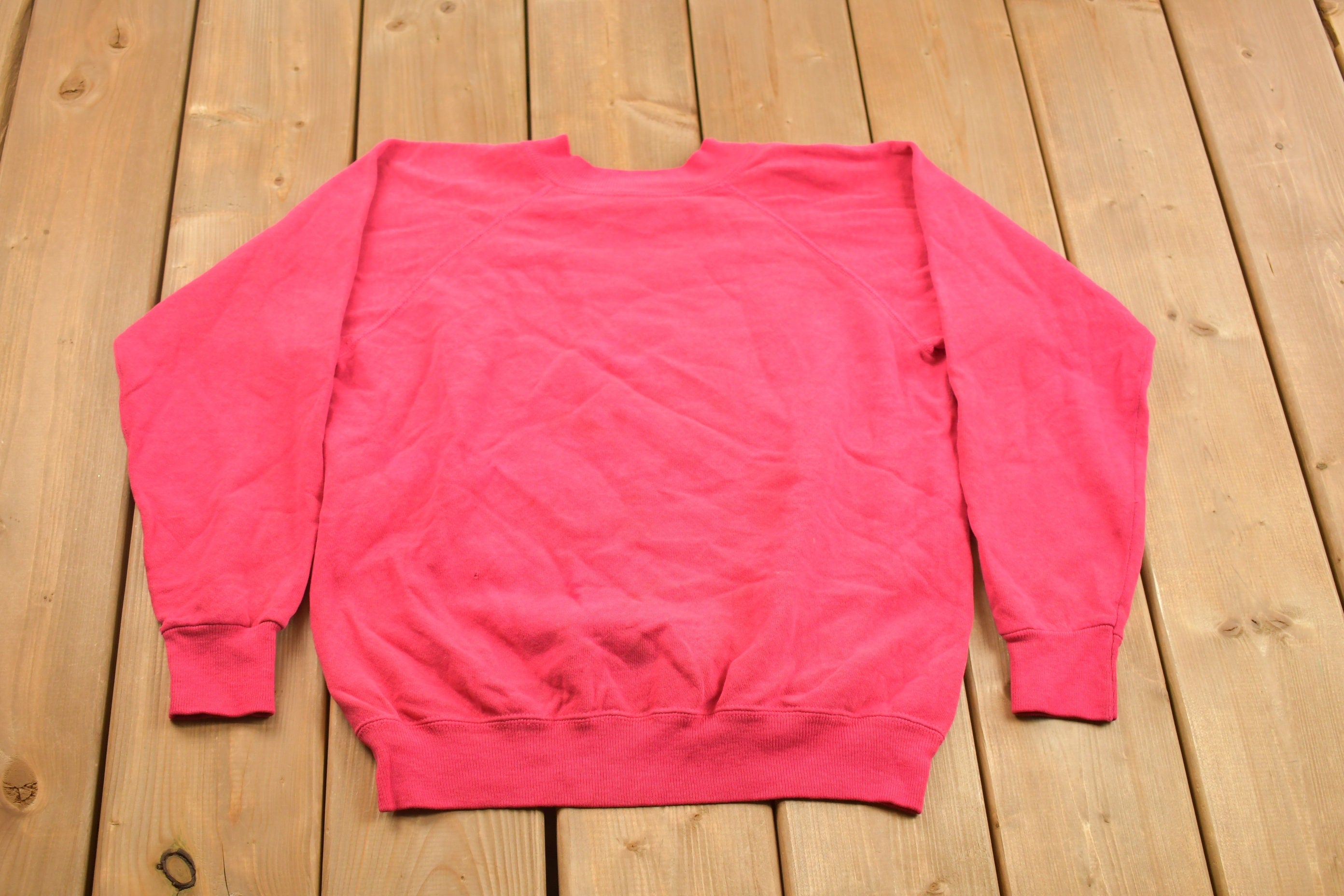 Vintage 1990s Blank Pink Crewneck Sweatshirt