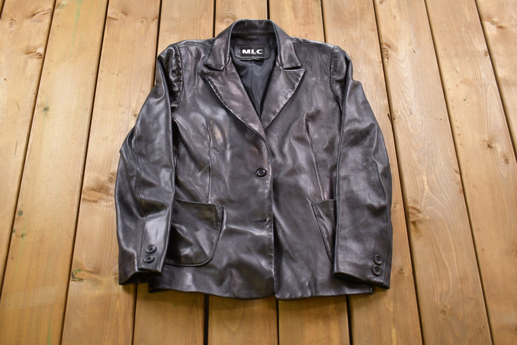 Vintage 1990s MLC Leather Blazer Jacket