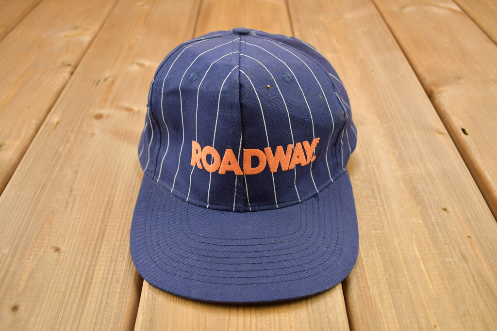 Vintage 1990s Roadway Striped Snapback Hat