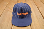 Vintage 1990s Roadway Striped Snapback Hat
