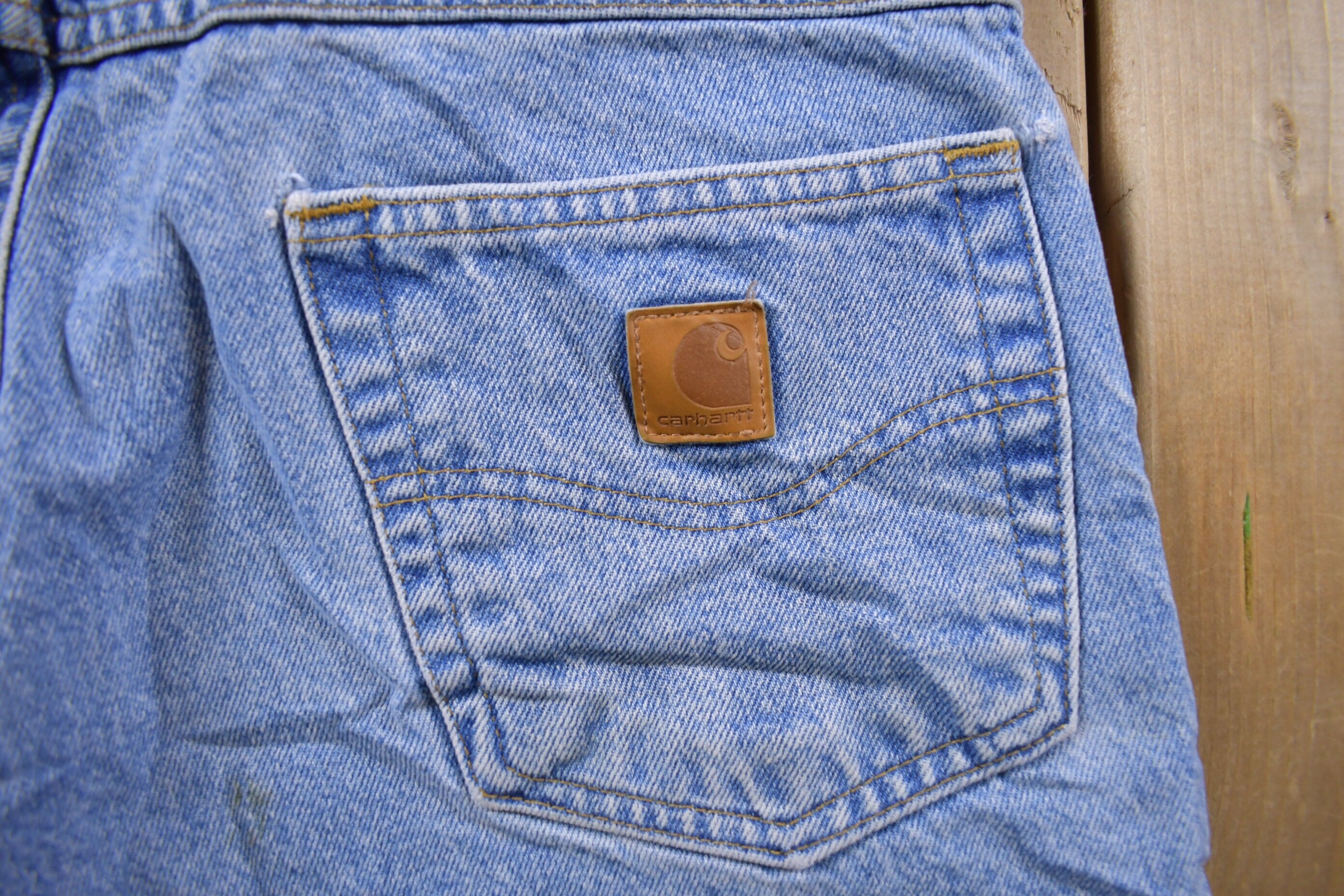 Vintage 1990s Carhartt Blue Denim Jeans Size 32 x 27