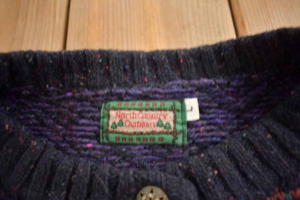 Vintage 1980s North Country Outfitters Cozy Knit Cardigan Sweater