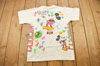 Vintage 1990s Mickey Mouse Ohio All Over Print T-Shirt