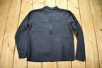 Vintage 1990s Embroidered Leaves Theme Knitted Zip Up Sweater