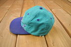 Vintage 1990s Charlotte Hornets NBA Wave Shark Tooth Snap Back Hat