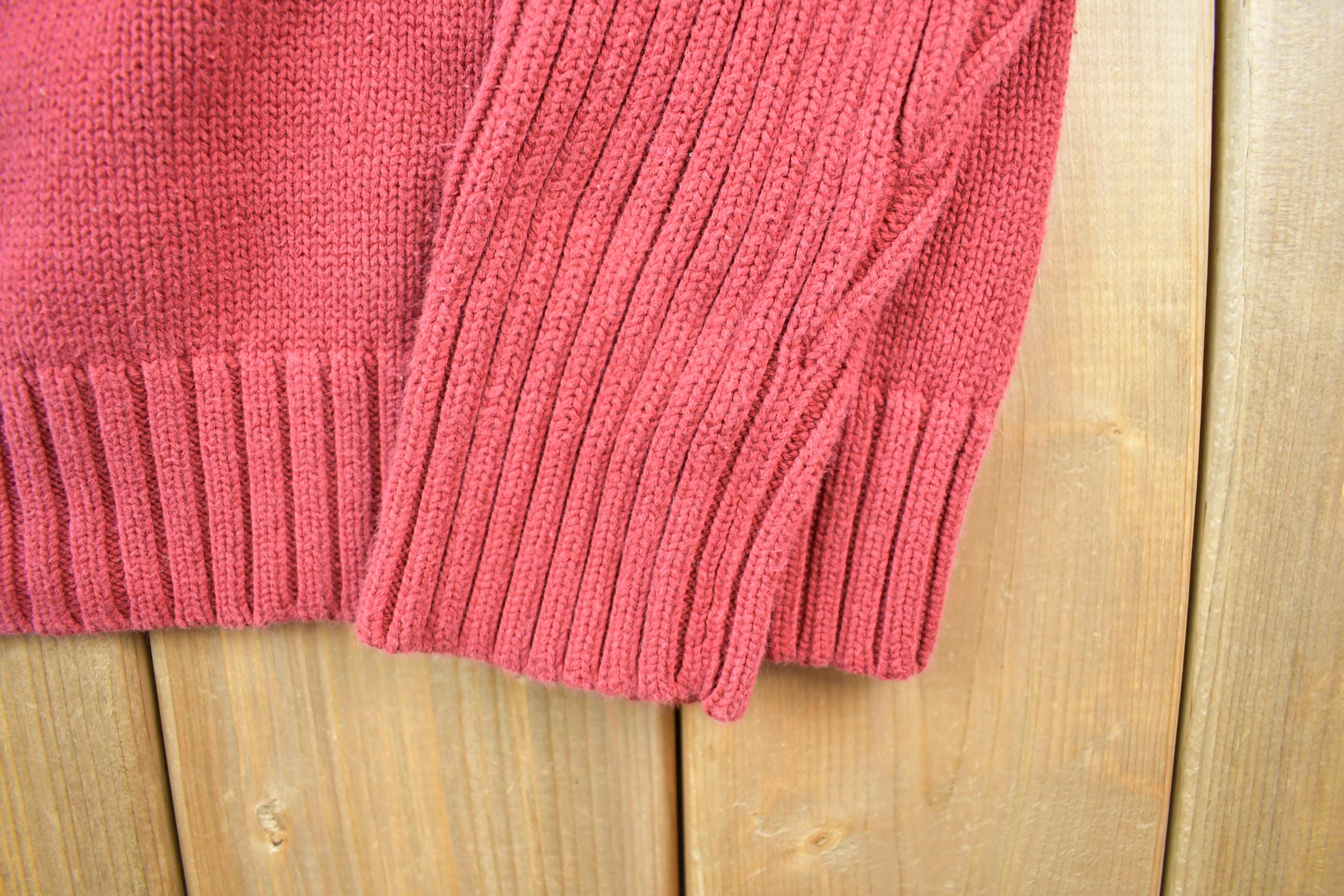 Vintage 1990s Timberland Heavy Cotton Mini Logo Knit Crewneck Sweater