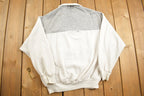 Vintage 1989 San Francisco 'I Survived The Earthquake' Quarter Zip Collared Sweatshirt