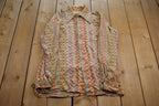 Vintage 1990s Van Heusen Patterned Button Up Formal Casual Shirt Made In Canada