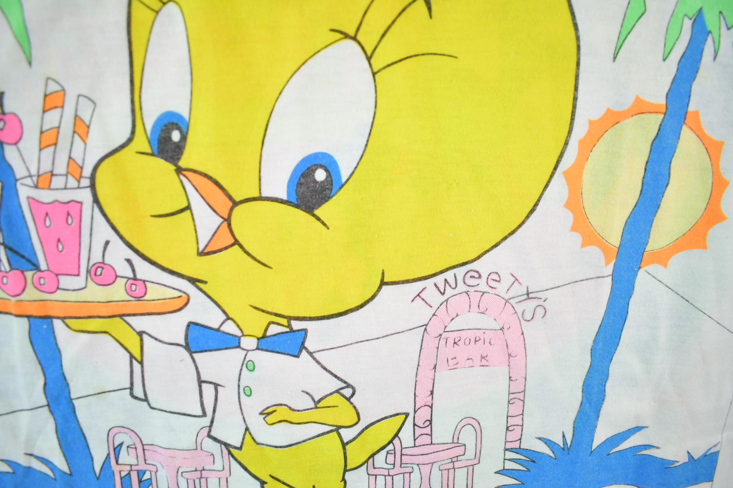 Vintage 1990s Looney Tunes Cartoon Promo Sleeping T-Shirt Adult Large Long