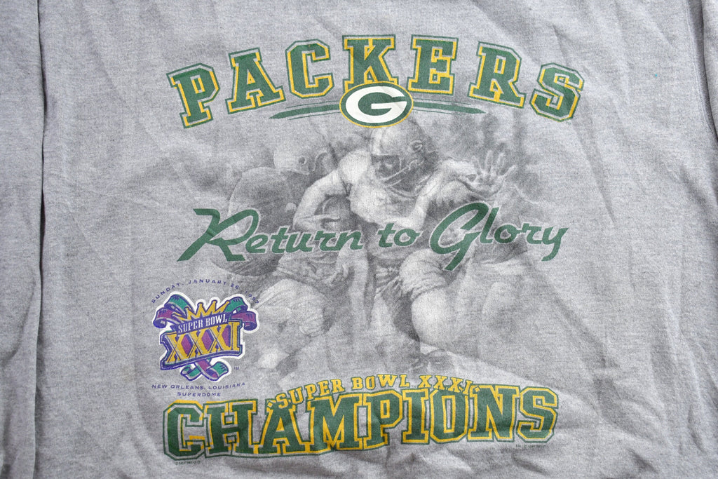 Vintage 1997 Super Bowl 31 Green Bay Packers NFL Crewneck Sweatshirt