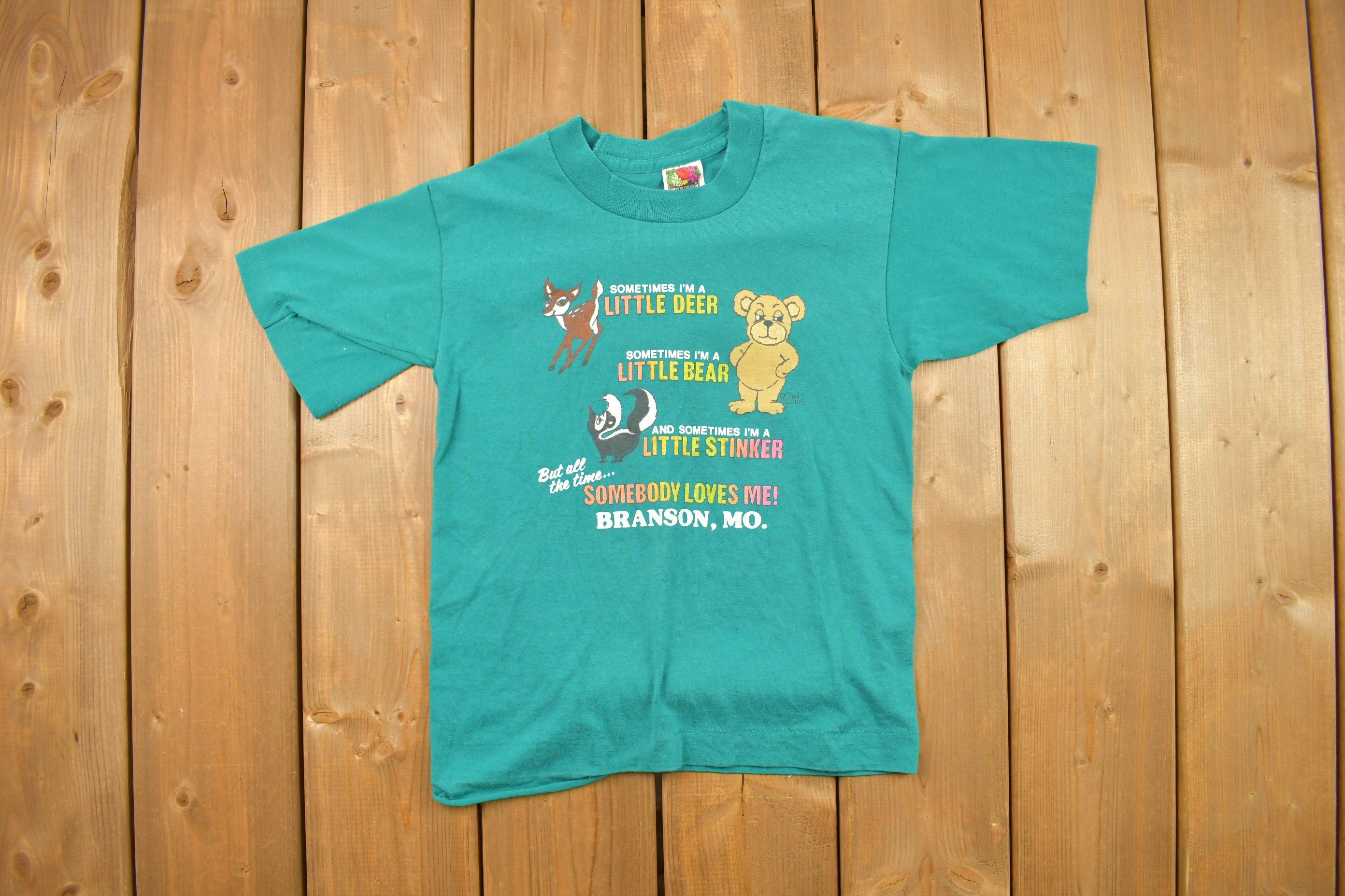 Vintage 1990s Youth Cute and Funny Animals Graphic T Shirt