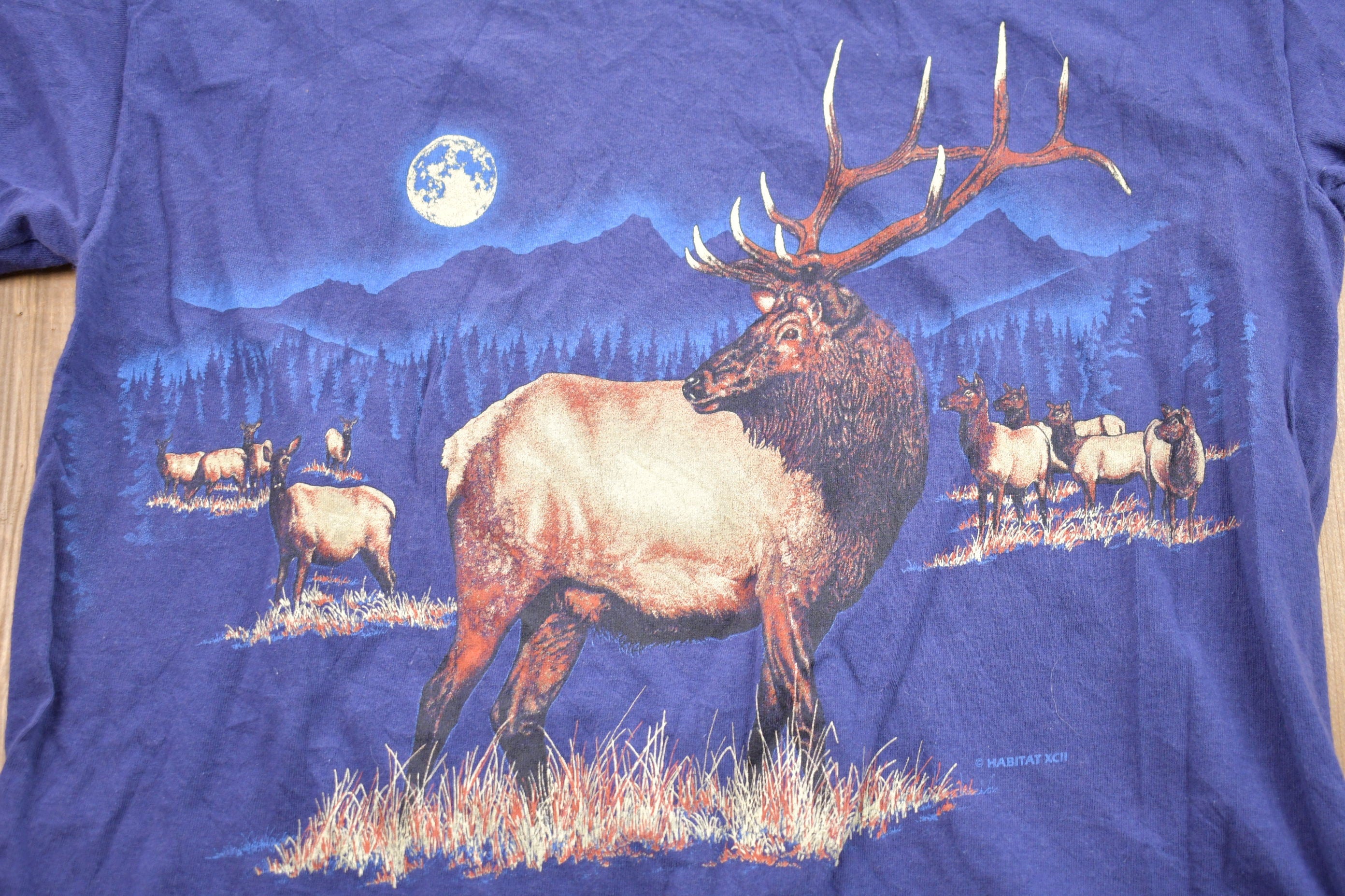 Vintage 1990s Elk Graphic T-Shirt
