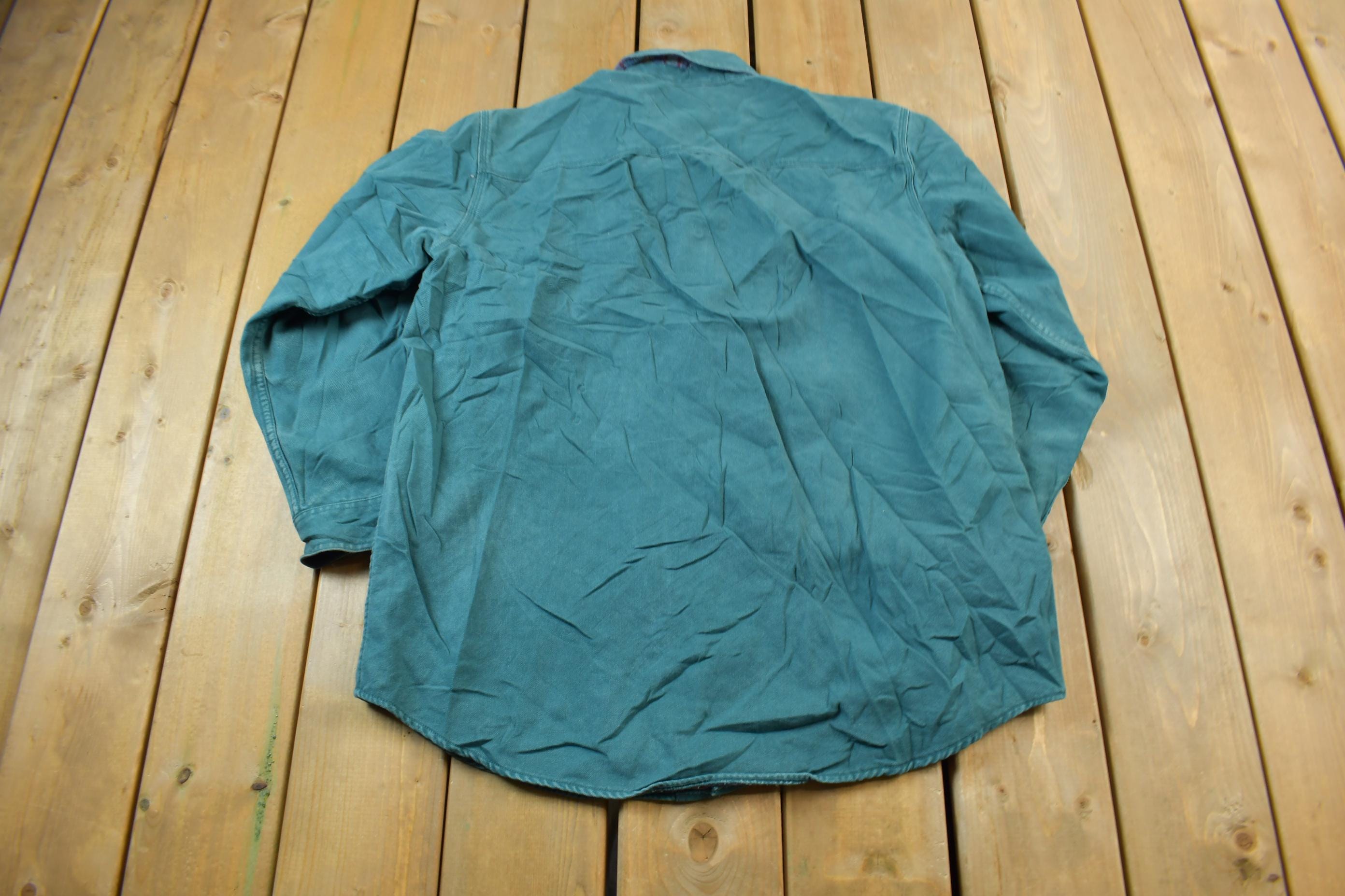 Vintage 1990s LL Bean Plaid Lined Button Up Shirt