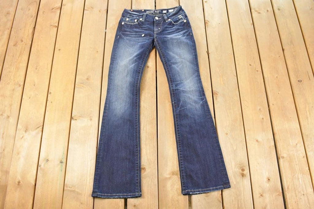 Vintage Deadstock Y2K Miss Me Bedazzled Low Rise Jeans Women's Size 26x31