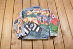 Vintage 1990s Denim All Over Print Jean Jacket