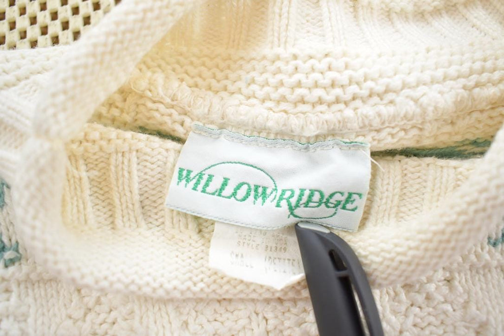 Vintage 1980s Willow Ridge Cozy Grandma Knit Crewneck Sweater Made In USA