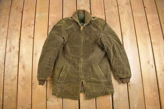 Vintage 1950s Stearns Corduroy Jacket / Winter Jacket / Streetwear / Made in USA / 40s / True Vintage Coat / Talon Zipper