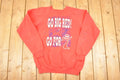 Vintage 1990s Seagrams Go Big Red Graphic Print Crewneck Sweatshirt Men's L