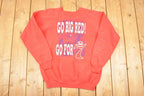 Vintage 1990s Seagrams Go Big Red Graphic Print Crewneck Sweatshirt Men's L