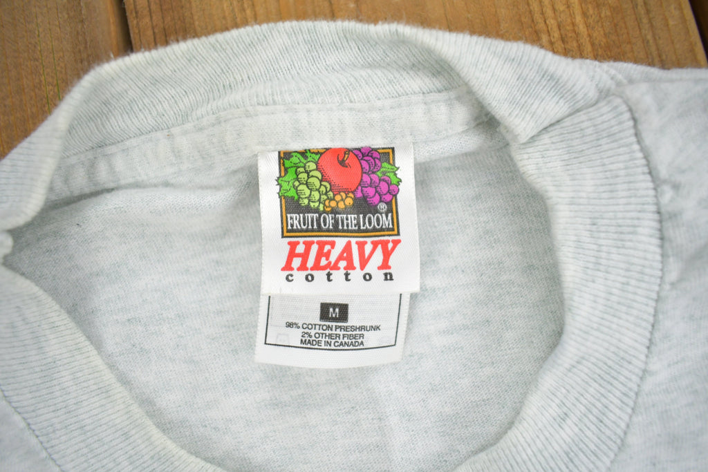 Vintage 1990s Fruit Of The Loom Blank Grey T Shirt