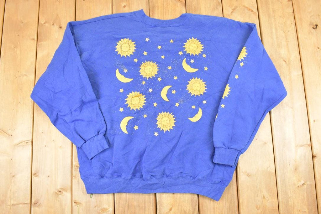 Vintage 1990s Sun and Moon Souvenir Crewneck Sweatshirt Women's L
