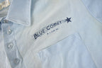Vintage 1980s Blue Comet M.C. Skippack Quarter Button Polo Shirt Size Small
