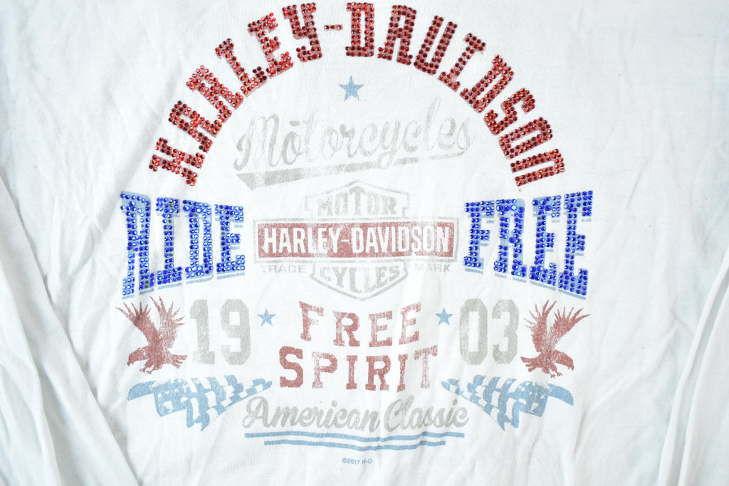 Vintage Y2K Harley Davidson Souvenir Long Sleeve T-Shirt Womens S