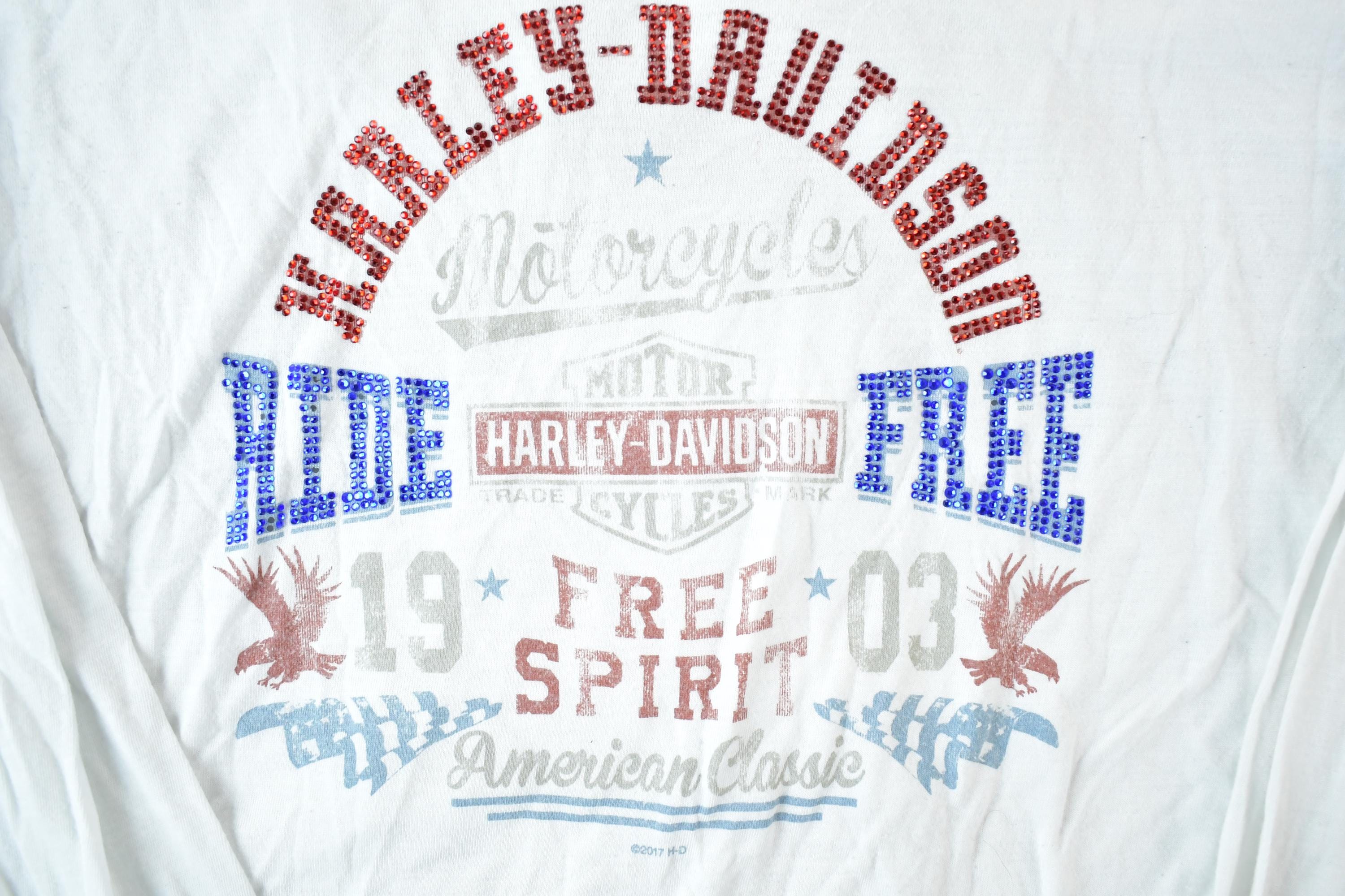 Vintage Y2K Harley Davidson Souvenir Long Sleeve T-Shirt Womens S