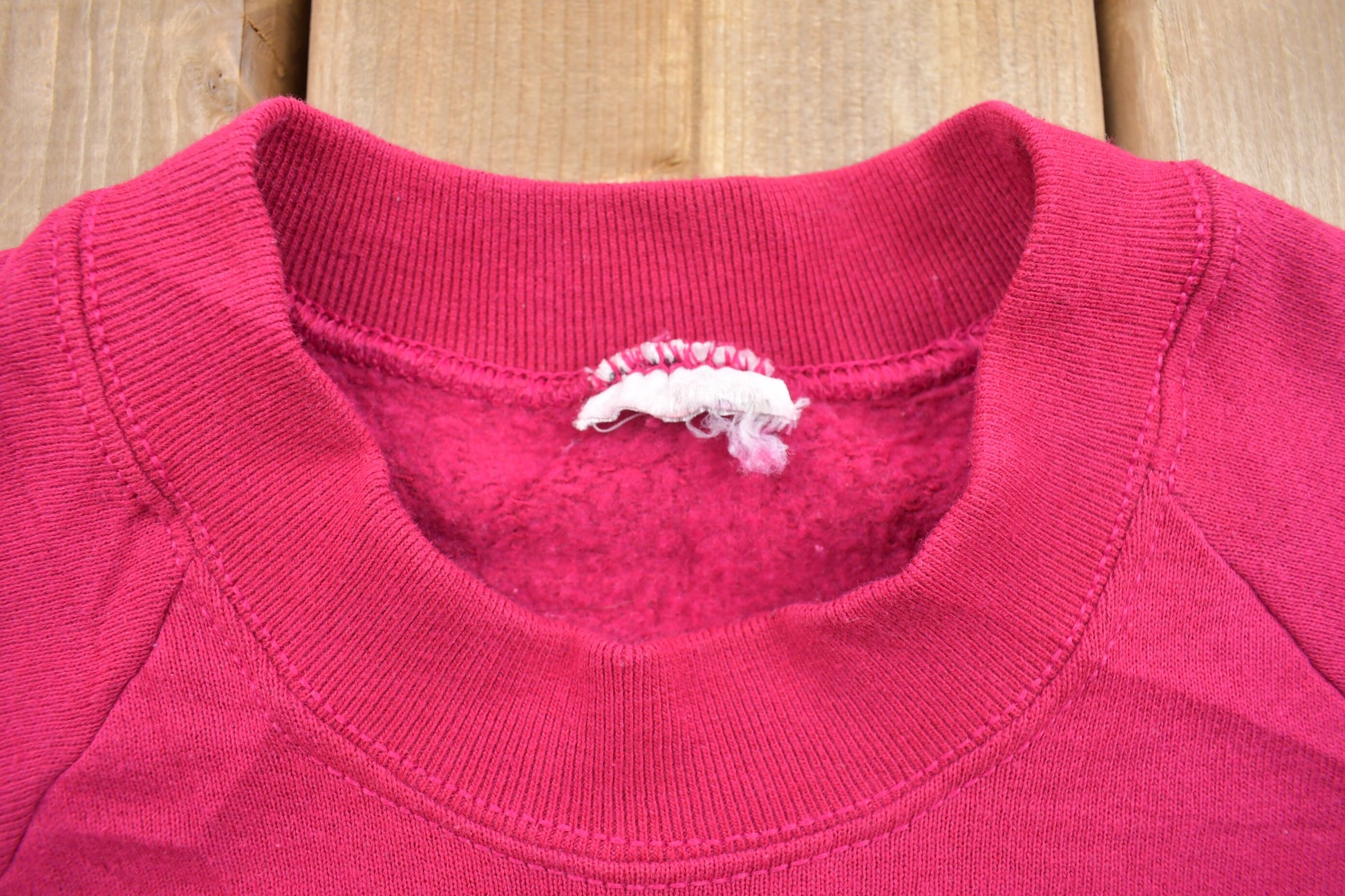 Vintage 1980s Blank Pink Raglan Crewneck Sweatshirt