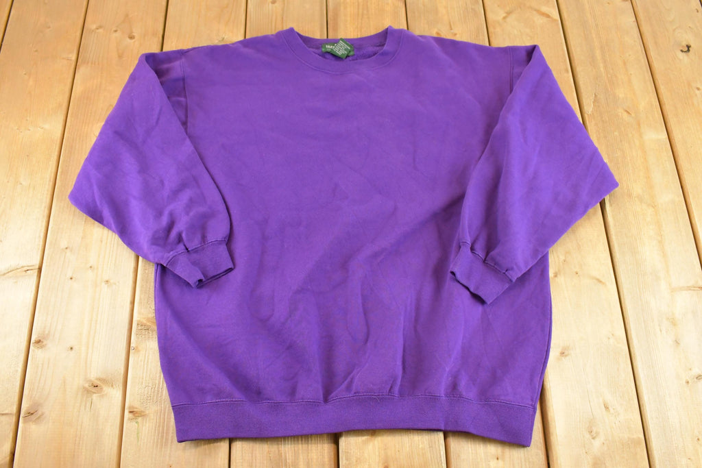 Vintage 1990s Hunt Club Streetwear Blank Crewneck Sweatshirt Women's L  90s Sun Faded Streetwear